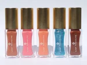 5 Pack High-Shine Lip Gloss Set, Hydrating Lip Balm with Shea Butter & Jojoba Oil, Non-Sticky Moisturizer for a Crystal Glass Finish
