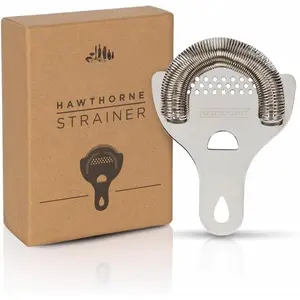 Hwthorne Striner for Cocktils, Br Striner Cocktil, with High-Density Spring, Mirrored Stinless Steel Finish, Drink Striner, Cocktil Striner, for  Shkers nd Mixing Glsses