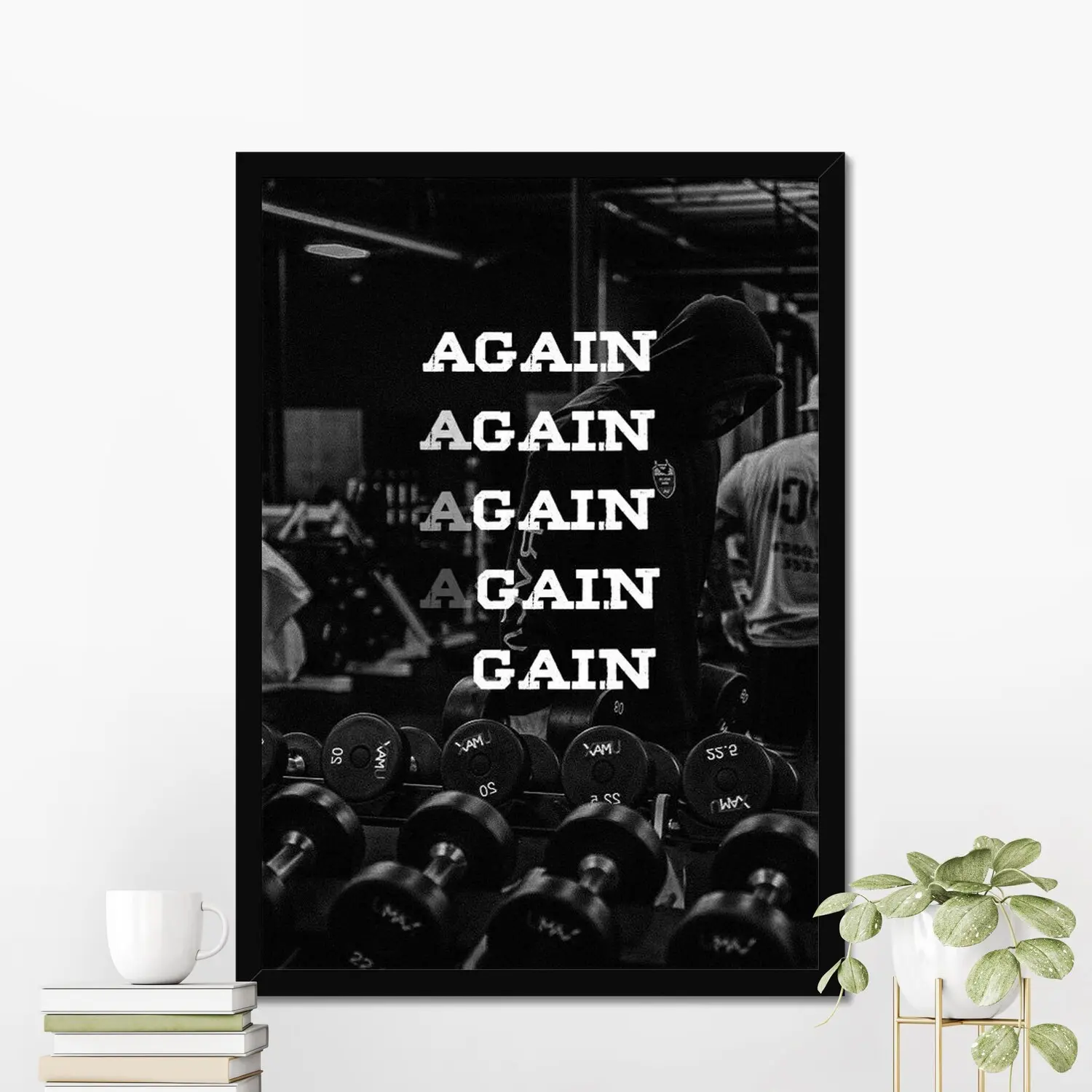 Home Gym Motivational v2 Poster, Inspirational Wall Art, Home Gym Decor, Workout Poster, Motivation Wall Art, Motivational Print, Gift Room