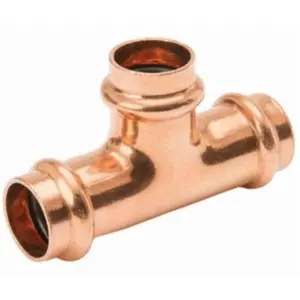 212 MAIN Nibco 119519 0.75 in. Press Copper Pipe Tee, Continuous Pipeline Fitting for Pipe Connection, Branching (Boating Water Sports Use)