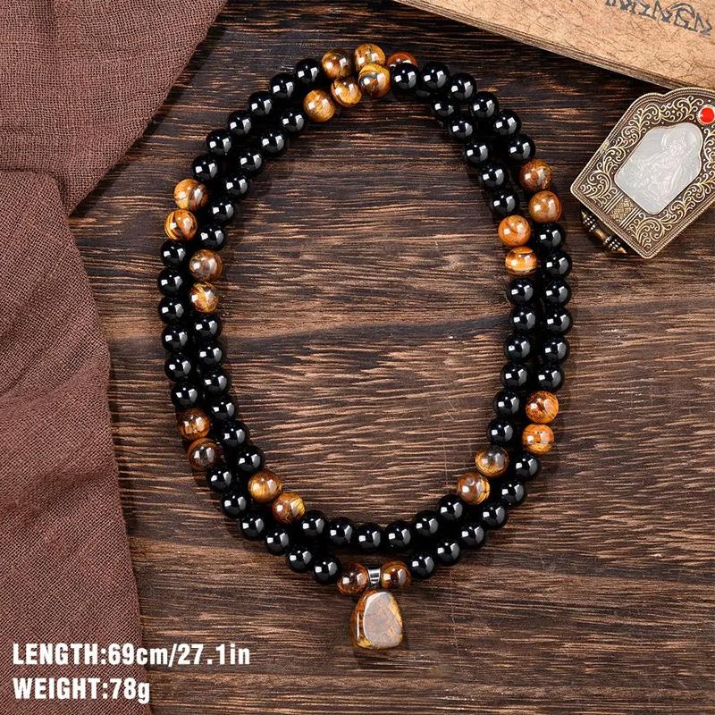 LuminaLace Jewelry Wealth Necklace featuring a tiger’s eye stone pendant, crafted from healing crystals and obsidian; suitable for anniversaries, vacations, and themed parties—combines jewelry charm with abundant crystal energy and makes an ideal gift.
