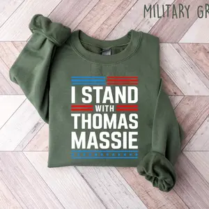 I Stand With Thomas Massie Shirt, American Politics Shirt, Funny Political Shirt, Patriotic Apparel Shirt, Freedom Lover Gift K2T