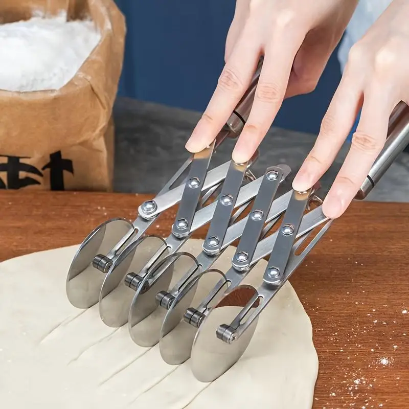 Multi-functional Pastry Cutter Wheel, Brownie Cutter, Pasta Machine, Noodle Cutter, Pizza Slicer