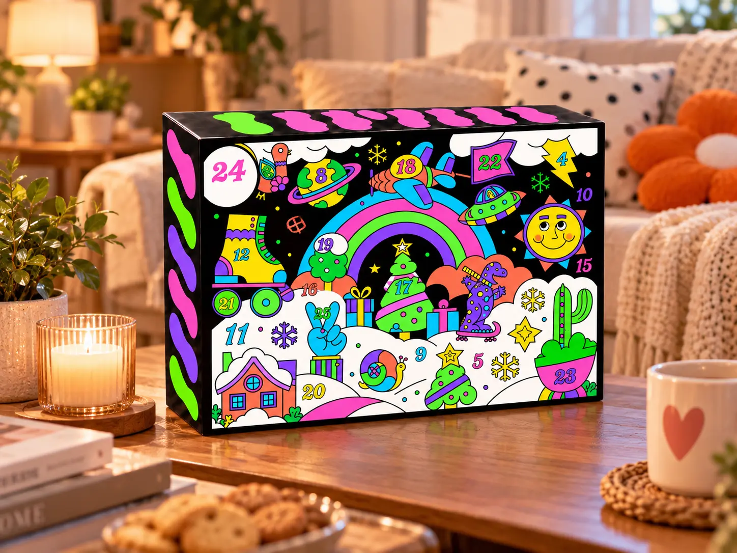 24pcs Christmas Advent Calendar Blind box , Halloween Countdown Stress-Relief Toys Squishy Sensory Box Gift