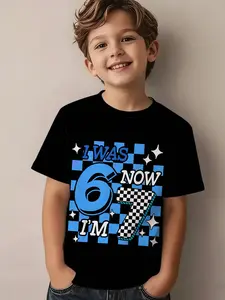 Unisex Short Sleeve Shirt, Six Seven Blue Chessboard Star Pattern, Summer Fashion Casual Top, Comfortable Soft Fabric, Daily Wear, Casual Graphic Shirt