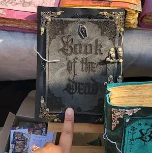 Handmade Leather Journal - Book of the Dead, Custom Made to Order with Handcrafted Paper, Unique Design