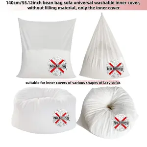 150cm Washable Bean Bag Sofa Inner Cover, Universal Fit for Various Shapes, No Filling Material Included, Ideal for Lazy Couches