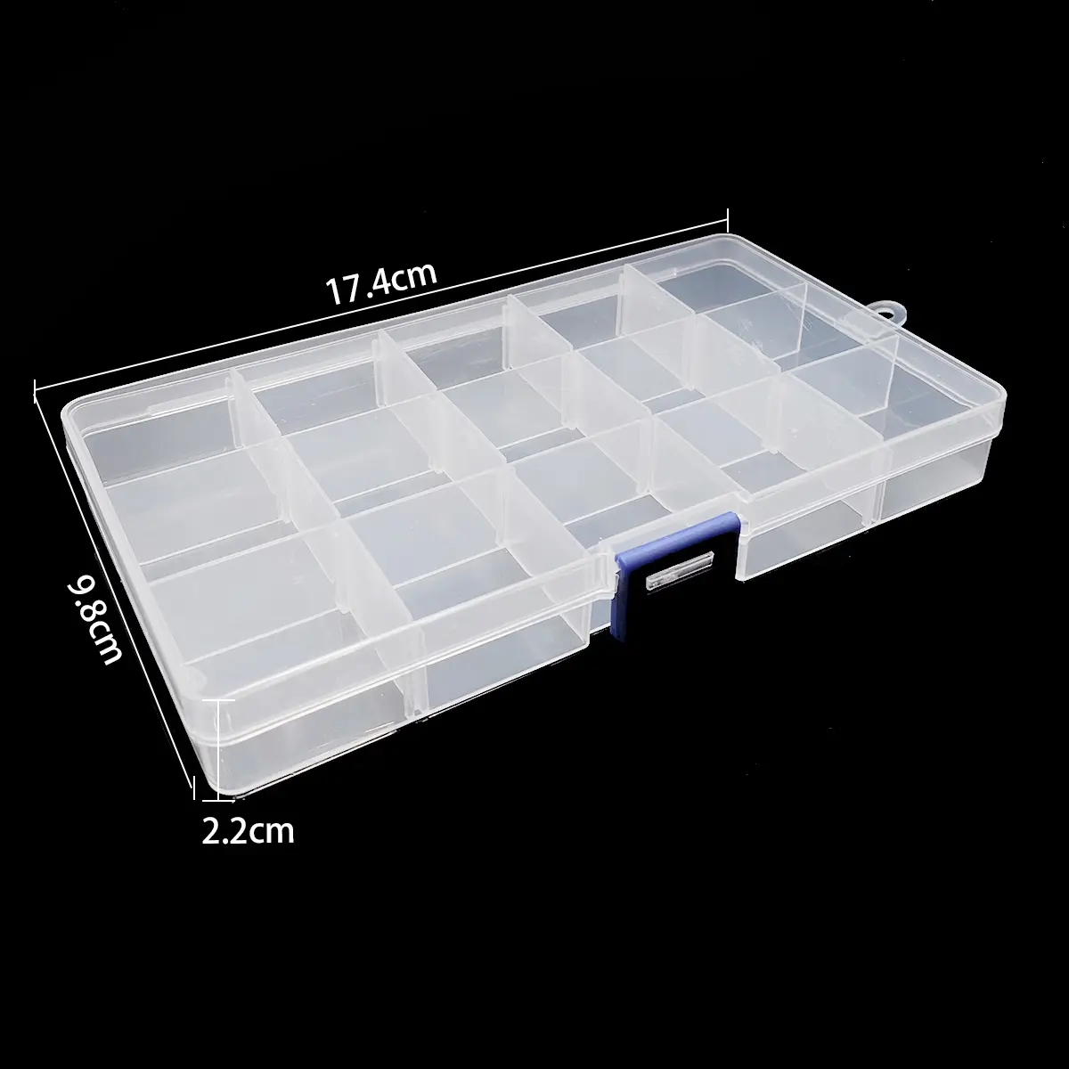 15-grid detachable transparent plastic box, 17.4/9.8/2.2cm1pc/pack DIY jewelry accessories storage, bracelets, must-have for experts Organiser Light