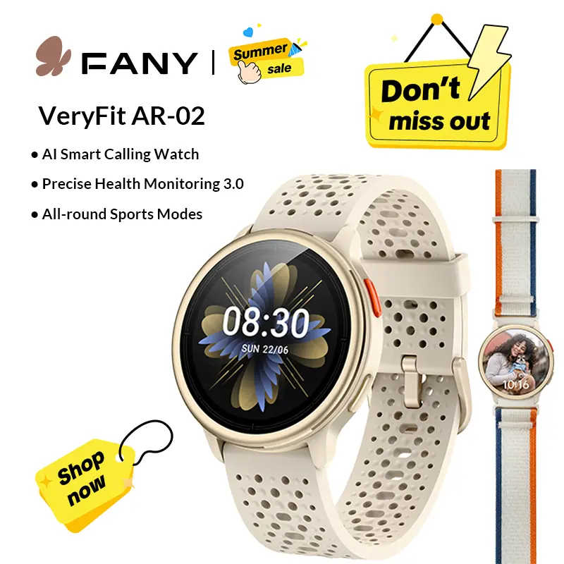 FANYAR-02 AI SmartWatch with Silicone Band, 1.27in Full Touch Screen,IP68 Waterproof Bluetooth Music Player,Heart Rate/Sleep Monitor Fitness Tracker for iPhone Android Phones health smartwatch Wearable Smartphone Wristwatch sport mode tiktokshopsummersale