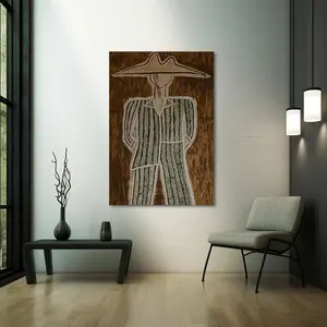 Western Cowboy Wall Art Large Portrait Oil Painting Art Brown Bohemian Style Wall Decoration Holiday Gift Personalized Gift Large Wall Decoration Canvas Art Poster Living Room Corridor Decoration Bohemian Decoration