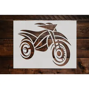 Motorcycle Dirt Bike Stencil - Art and Wall Stencil