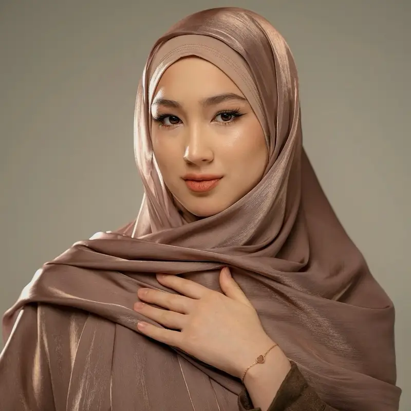 Luxury Silk Organza Hijab SET – Limited Edition | Ultra Lightweight | Made in Ko...