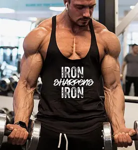 Iron Sharpens Iron | Bodybuilding Tank | Workout Tank | Weightlifting Tank | Mens Tank | Stringer Tank | Mens Workout Shirt | Workout Tank