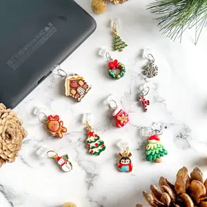 Christmas Kindle Charms | USB-C Dust Plug, Assorted Charms with Colorful Designs and Unique Shapes, Perfect for Book Lovers