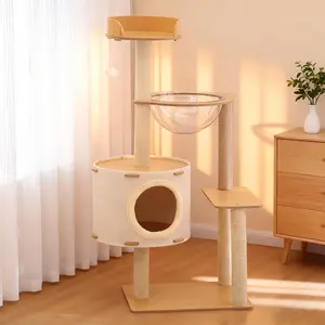 Space capsule cat bed climbing rack