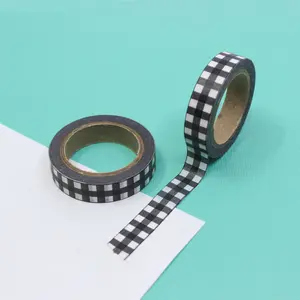 Black & White Farmhouse Plaid Washi