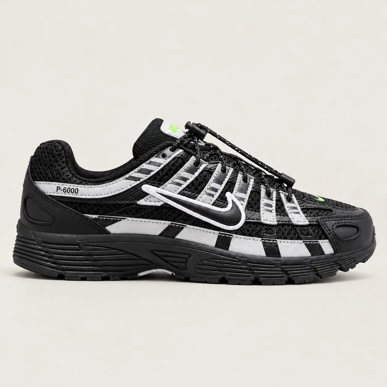 Nike P-6000 Black Metallic Silver Volt Ice GS & Women's Fashion Sneaker New
