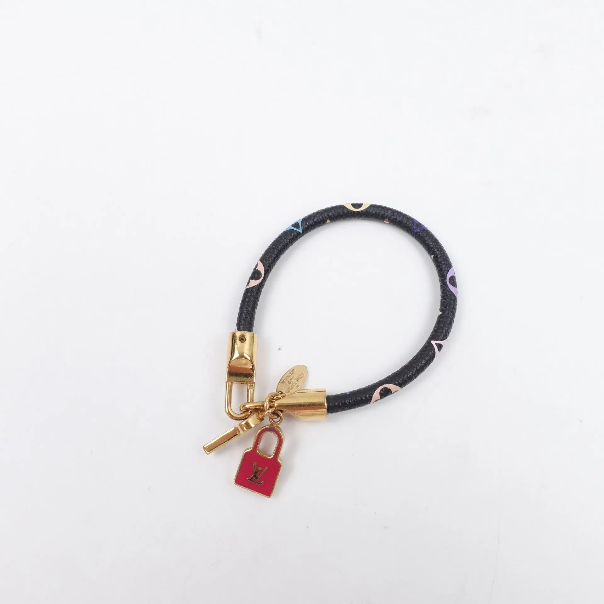 Pre-owned Louis Vuitton Black Monogram Lockit Bracelet T10429916