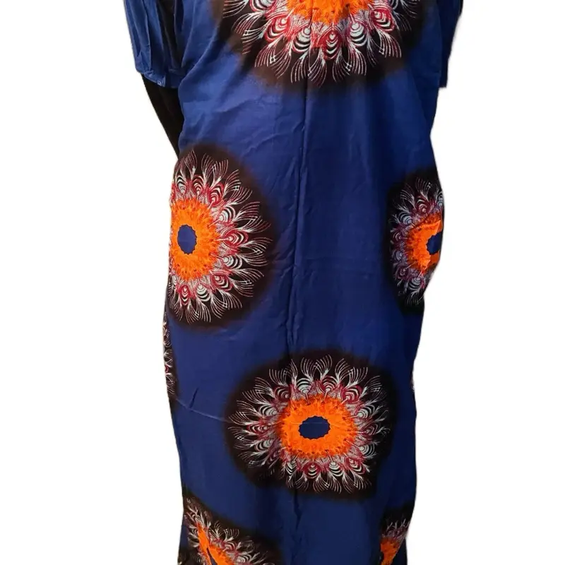 Baati Dress - Blue with Orange Floral Print Women's Casual Wear - TikTok Shop Baati Dress - Blue with Orange Floral Print Women's Casual Wear - TikTok Shop