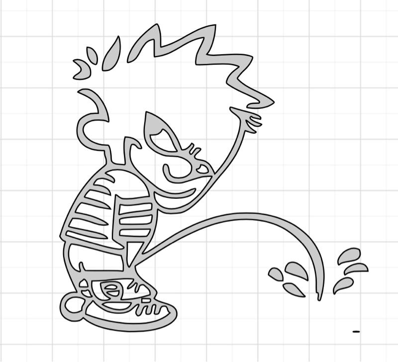 Calvin  peeing Decals for Windshield Windows Vehicles Walls Easy Application Weather Resistant Stickers for Any Surface