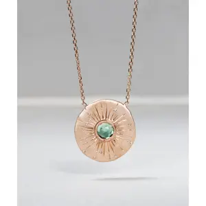 Etched Sea Disc Necklace
