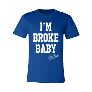 I'm Broke Baby T-Shirt -Royal/White