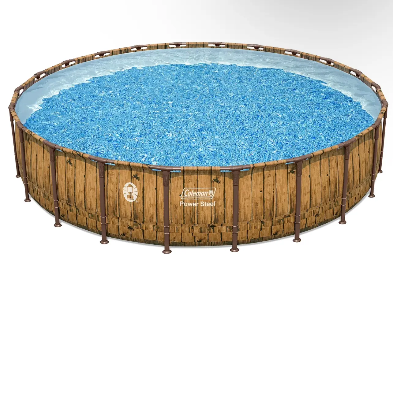 Coleman Power Steel 22' x 52" Round Metal Frame Above Ground Pool with ladder, pump