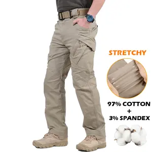 CARWORNIC Men's Cotton Tactical Pants Lightweight Flex Comfy Military Cargo Pants Stretch EDC Multi-Pockets Operator Utility Work Pants Outdoor Hiking Trousers