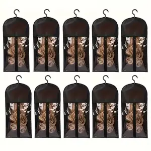 8pcs/10pcs Wig Storage Bags With Hanger For Multiple Wigs,Wig Bag With Hook Storage,Breathable And Easy Carry Home Hair Salon Travel Use