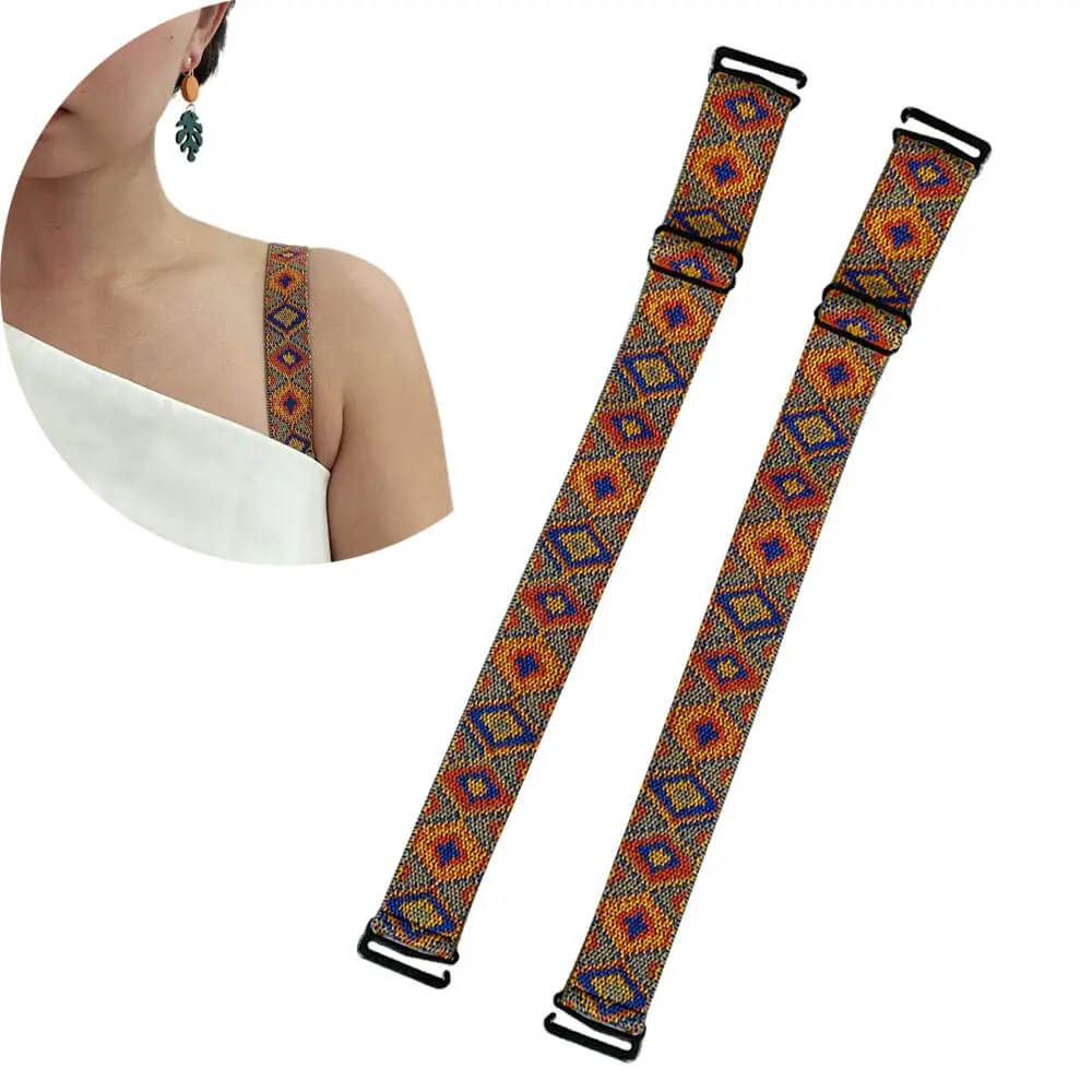 Moly Story Bra Straps Decorative Adjustable Wide Lingerie Shoulder Straps Replacement 1 Inch Width