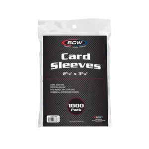 BCW Card Sleeves 1000 Pack; Crystal Clear; Holds All Standard Cards