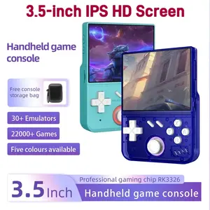 Retro Portable Handheld Game Console with Linux System, 3.5 Inch IPS Screen, 30000 Games, Dual Wireless Controllers, Perfect Gift