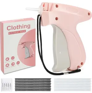 Mini Stitch Gun for Clothes, Quilting & Hemming, 5 Fine Needles + 500 Black & 500 White Micro Fasteners Sewing Supplies Crafts Multifunctional Home Sewing