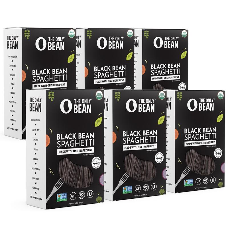 The Only Bean Organic Black Bean Spaghetti - High Protein, Low Carb, Vegan, Gluten-Free
