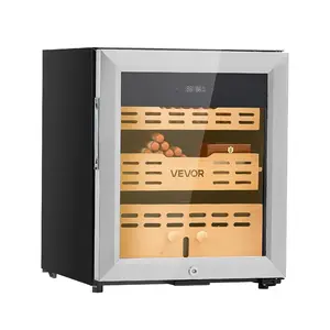 TikTokShopBlackFridayVEVOR Electric Humidor, 50L, 300 Counts Electric Cigar Humidor Cabinet with Compressor Cooling, Constant Humidity & Temperature Control, Spanish Cedar Wood Shelves & Drawers, 2 Layers, for Household