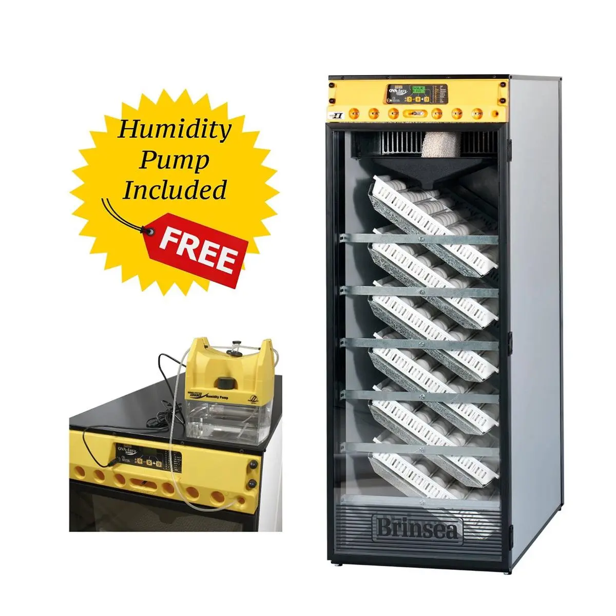212 MAIN Ova-Easy 580 Advance Series II Metal Frame Cabinet Incubator, Home Garden Greenhouse Seed Starter, with External Humidity Pump, 12 Universal Egg Trays, 120 lbs Capacity, 36" H x 21" W x 48" L, Automatic Humidity Control, Digital Control, Digital