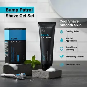 Patrol Grooming Bump Patrol Cool Shave Gel & Aftershave Treatment Kit Menthol Foam Comfort Foam Menthol Shaving Gel, Shaving Foam, Soothing