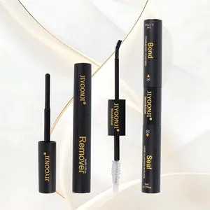 Jiyoonji 2-In-1 Eyelash Adhesive and Sealant, Waterproof Glue for DIY Lash Extensions, Lasting over 150 Hours, No Irritation, Quick Removal, Cosmetic