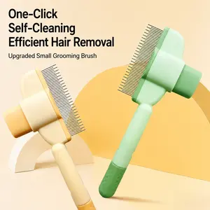 Self-cleaning Pet Grooming Brush, Knot Remover Shedding Comb, Massage Hair Removal Tool for Dog Cat Daily Grooming