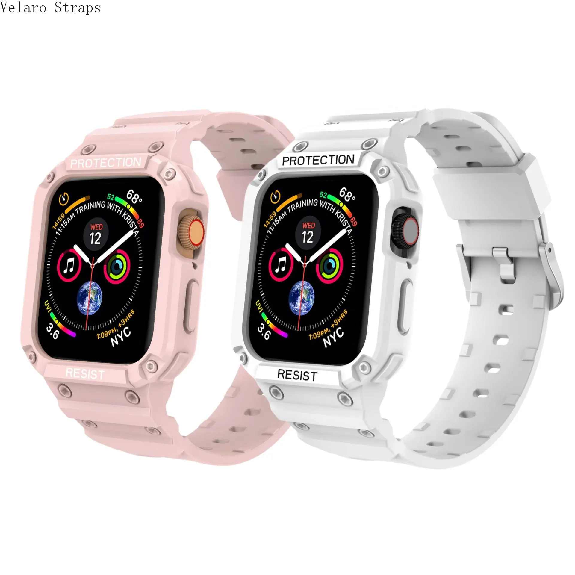 All-In-One Sports TPU Band 2-Pack for Smart Watch, Protective Case Strap