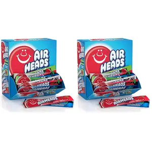 2 Pack Airheads Full Size Candy Bars – 120 Count Bulk Variety Pack, Individually Wrapped Chewy Fruit Taffy Snacks