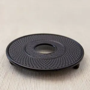 Vintage Cast Iron Tea Table Pad, Heat Resistant Insulating Pot Tray, Metal Kitchen Mat, Retro Style, Durable & Stylish Design
