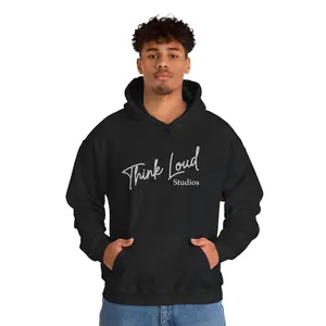Stylish Unisex Hooded Sweatshirt - Think Loud Design, Cozy Layering, Gift for Creative Minds, Casual Wear, Inspirational Fashion