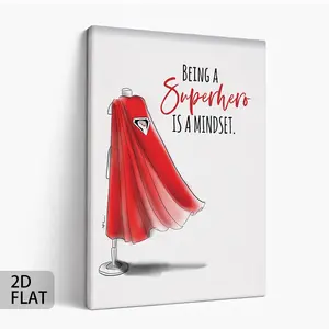 1Pc Framed CanvasSuperhero - Illustration, art, wall art prints, poster illustrations, home decor, quotes, motivation, female superhero, fantasy, powerCanvas Wall Art, Suitable For Wall Decoration In Living Rooms, Bedrooms, Bathrooms, Corridors And Kitch