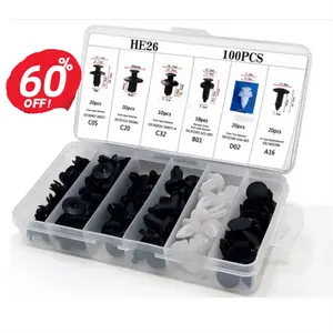 Upgraded 130pcs Universal Expansion Screw Clips Set for Automobiles Mudguard Leaf Plates Door Panel Clips， removable clip Includes Automotive Clip Remover - Compatible with Virtually All Ford, GM, Toyota, Honda, BMW, Mercedes, Audi & More rivet fastener
