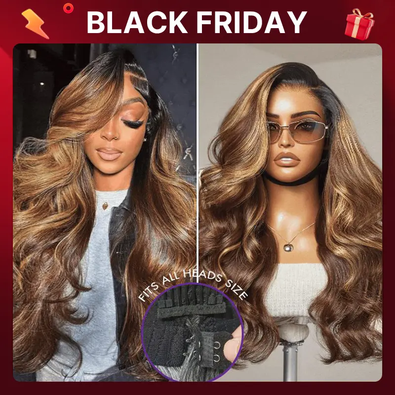 【LIVE】Luvme All-Day Comfort™ Wig Blonde Ombre Highlight Loose Body Wave Glueless 7x6 Closure HD Lace Wig Pre-Cut Lace Wig Black Friday Sale — Save Big Now!