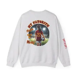 Liberty Soccer Player Crewneck Sweatshirt | My Favorite Player Back Print