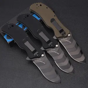 0350 Outdoor Folding Knife, G10 Handle, D2 High Hardness Anti Corrosion Steel, EDC Camping Fishing and Autonomous Driving Tool