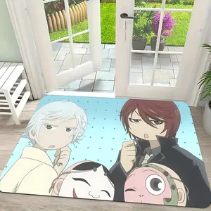 Kamisama Love Floor Mat Flannel Rug Ultra Soft, High Water Absorbent & Hypoallergenic, Machine Washable HD Custom Printed Non-Slip Floor Mat for Bathroom, Kitchen Bedroom