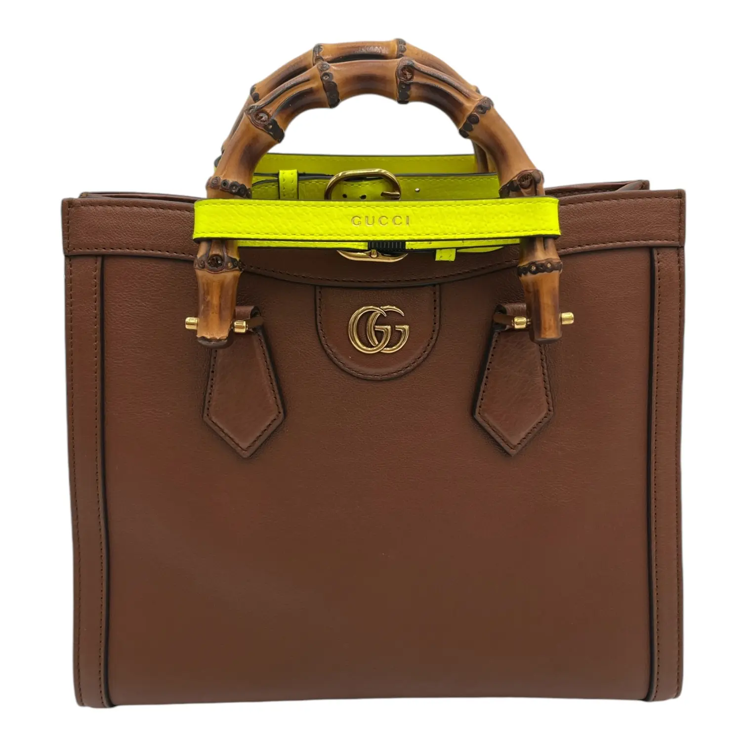 Pre-owned GUCCI GRAIN CALFSKIN Tote Bags WONKA SMALL DIANA TOTE BAG